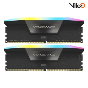 رم کامپیوتر DDR5 دو کاناله 5600 مگاهرتز CL40 کورسیر مدل VENGEANCE RGB ظرفیت 32 گیگابایت