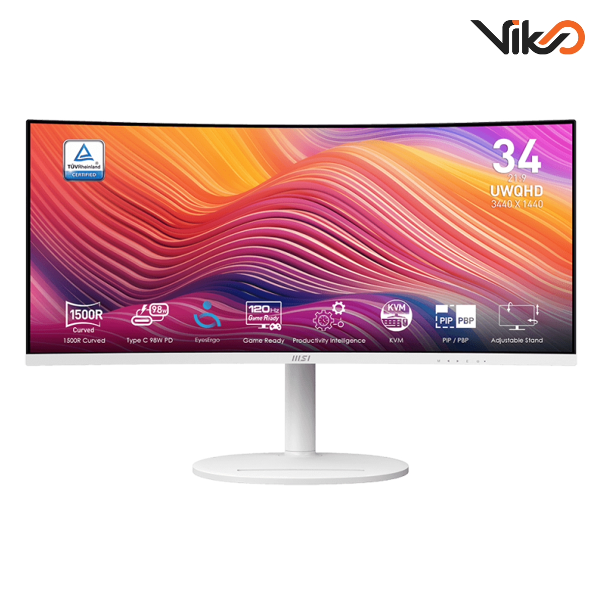 مانیتور خمیده 34 اینچ ام اس آی مدل Modern MD342CQPW