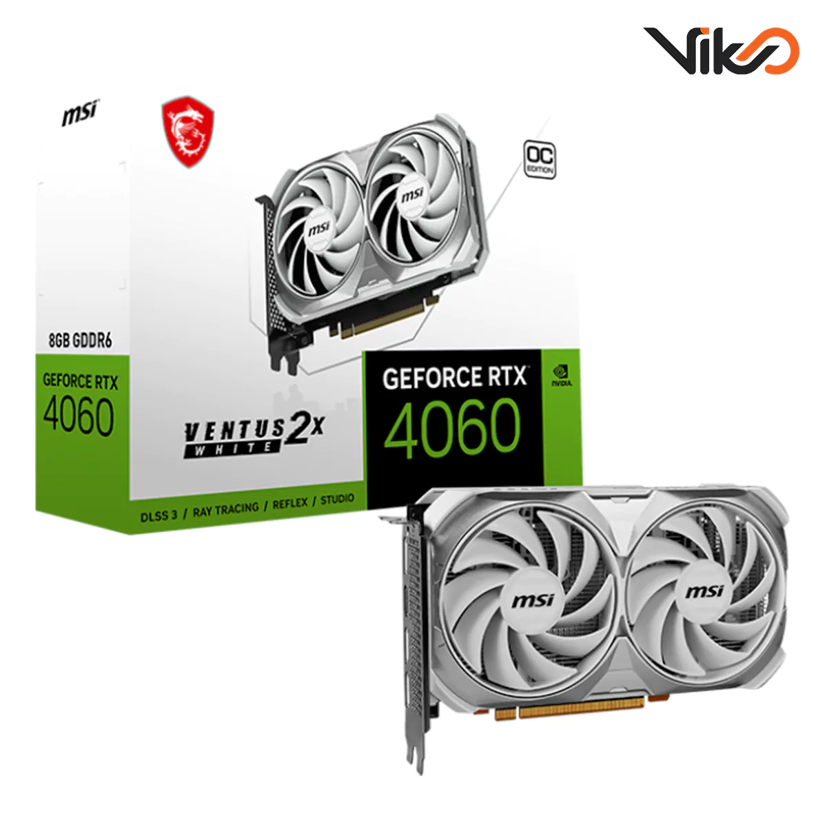 کارت گرافیک ام اس آی مدل GeForce RTX 4060 VENTUS 2X WHITE 8G OC