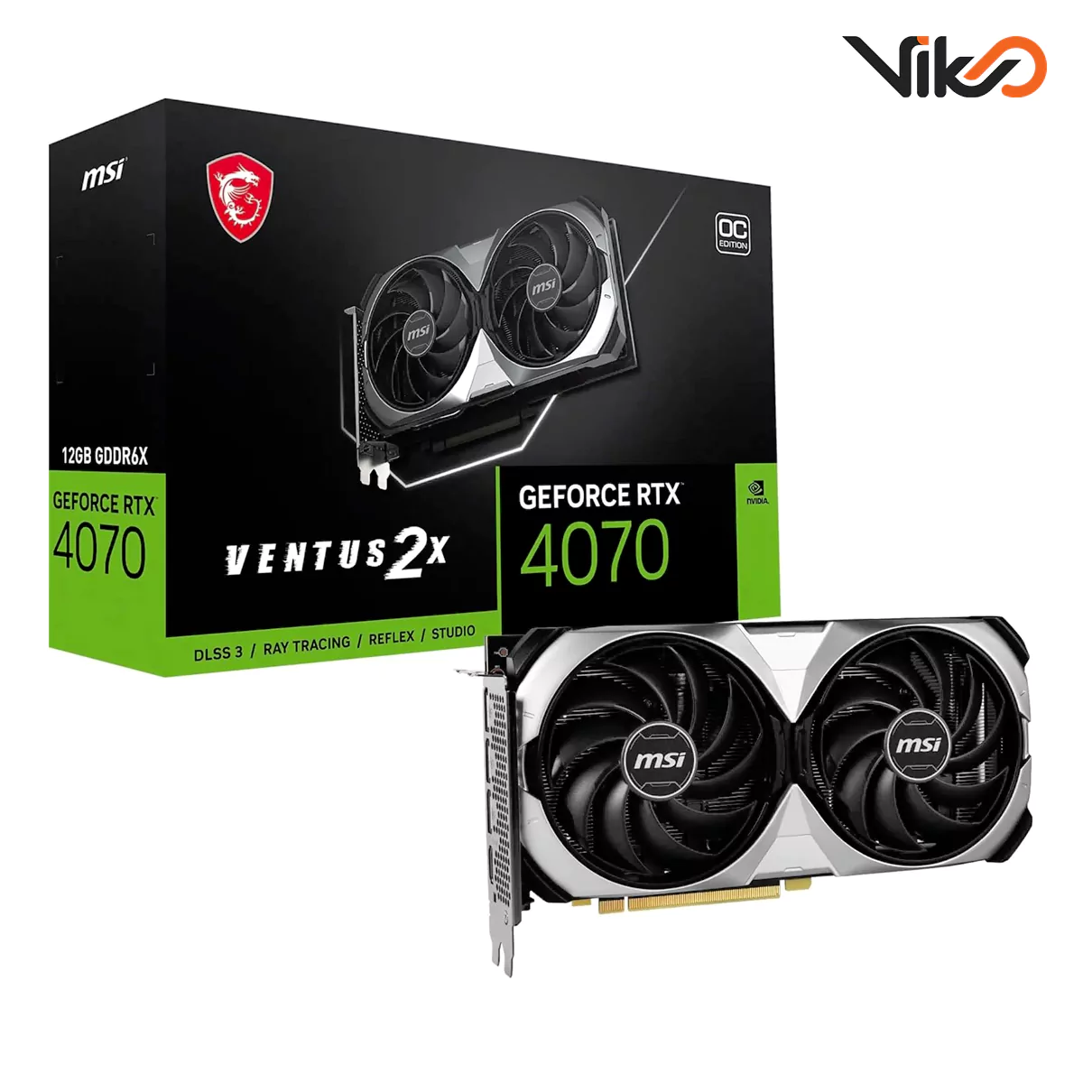 کارت گرافیک ام اس آی مدل GeForce RTX 4070 VENTUS 2X E 12G OC