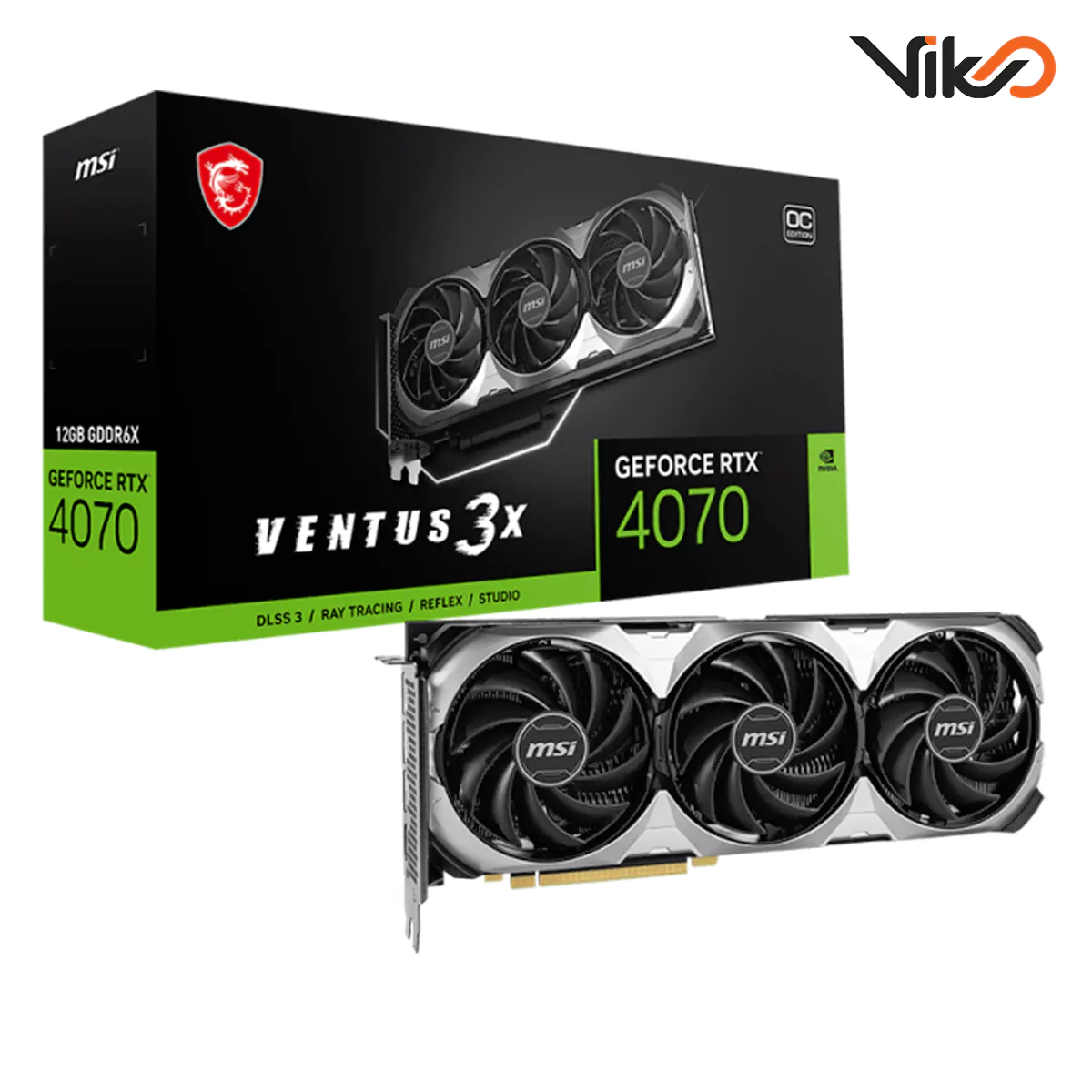 کارت گرافیک ام اس آی مدل GeForce RTX 4070 VENTUS 3X E 12G OC