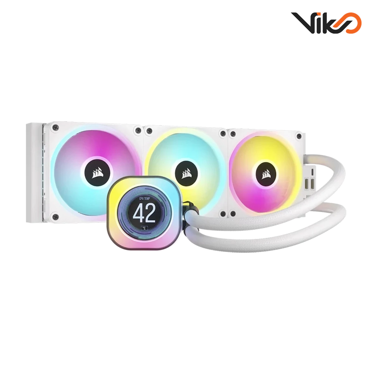 خنک کننده مایع پردازنده کورسیر iCUE LINK H150i LCD White (1)