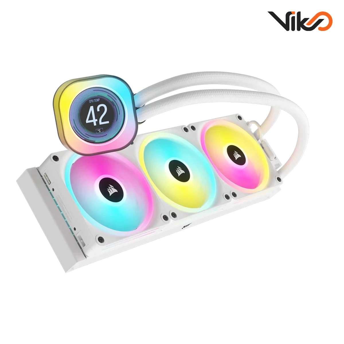 خنک کننده مایع پردازنده کورسیر iCUE LINK H150i LCD White (3)