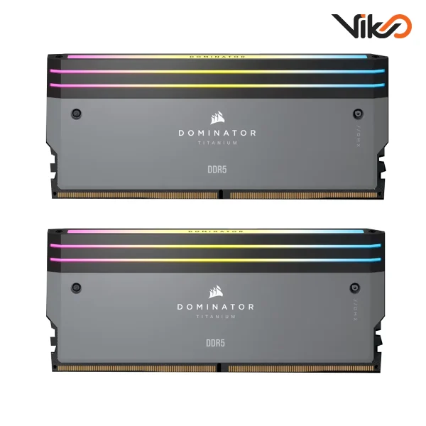 رم کامپیوتر DDR5 دوکاناله کورسیر مدل DOMINATOR TITANIUM AMD EXPO RGB (1)