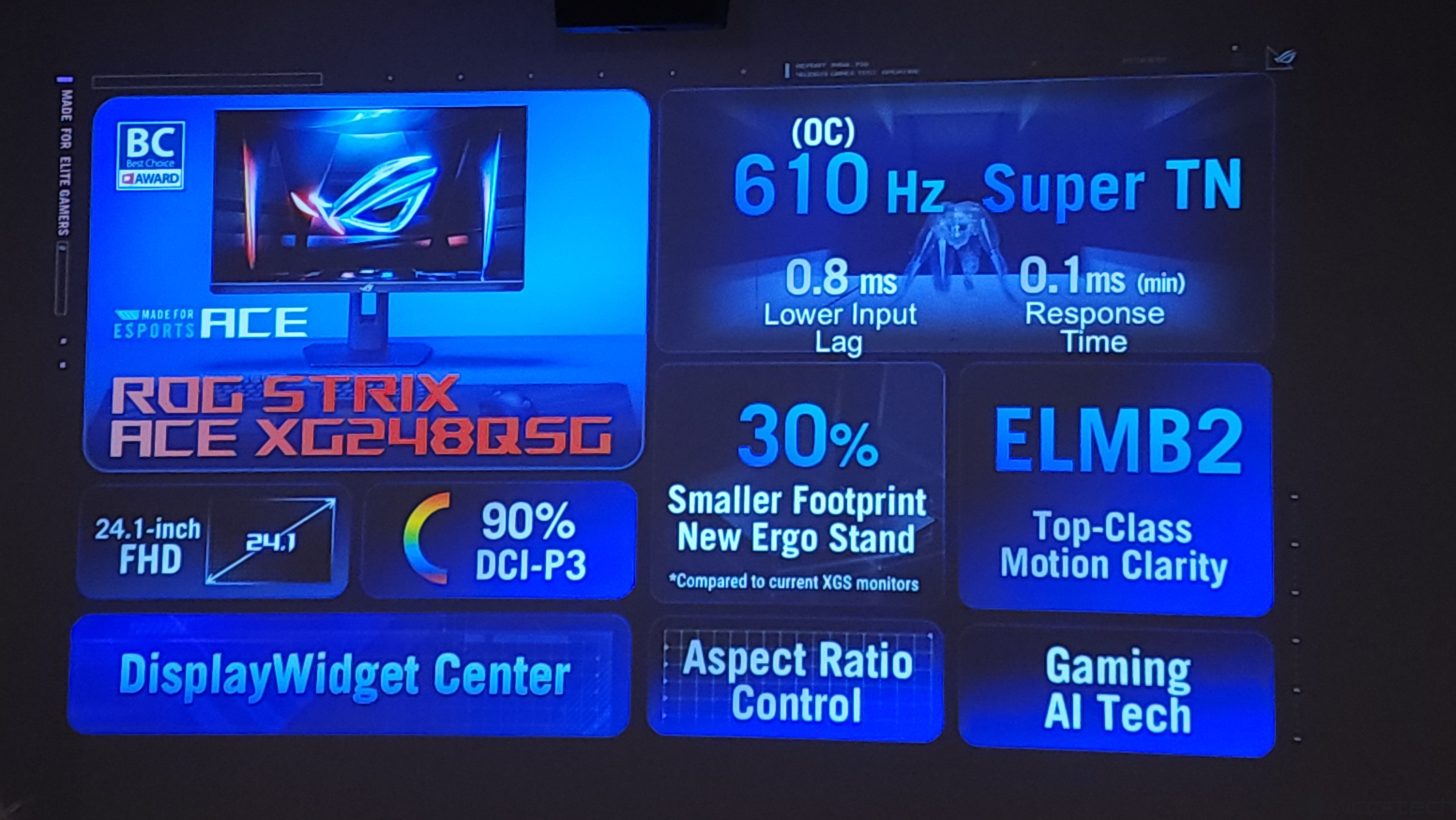 رونمایی از اولین مانیتور گیمینگ 610 هرتزی جهان ROG STRIX ACE