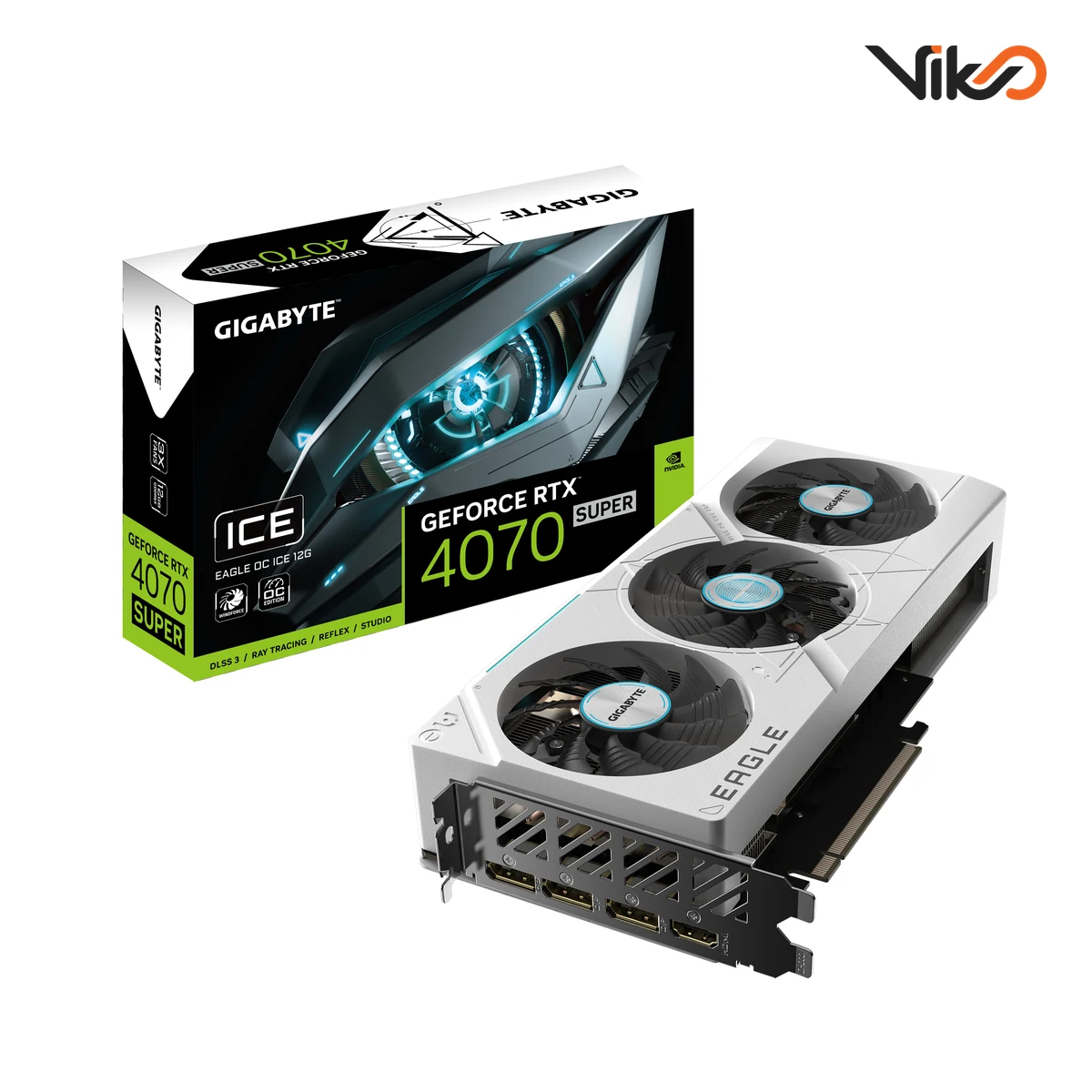 کارت گرافیک گیگابایت مدل GeForce RTX 4070 SUPER EAGLE OC ICE 12G