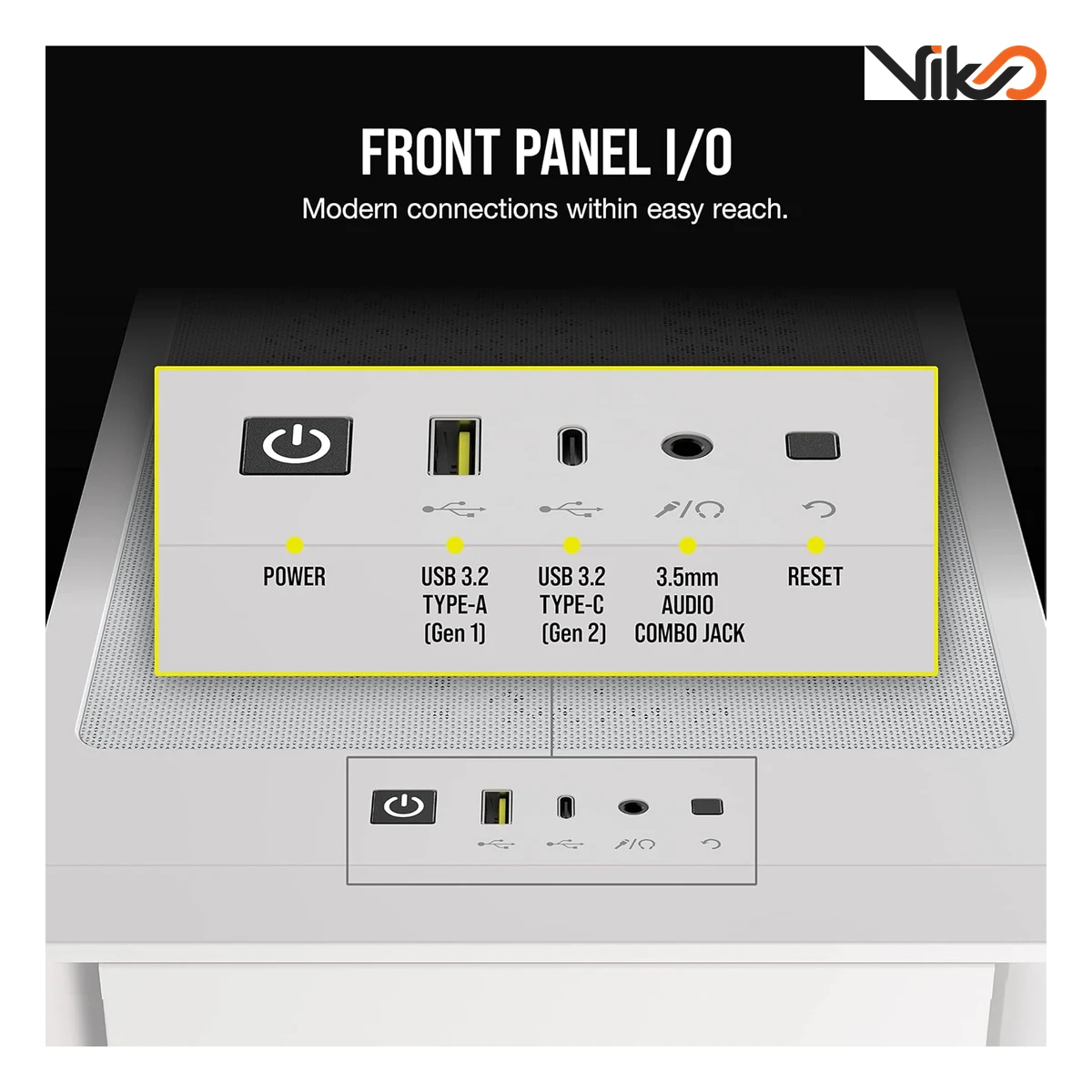 کیس کورسیر مدل 4000D RGB AIRFLOW White