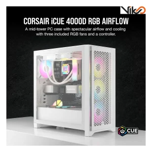 کیس کورسیر مدل 4000D RGB AIRFLOW White
