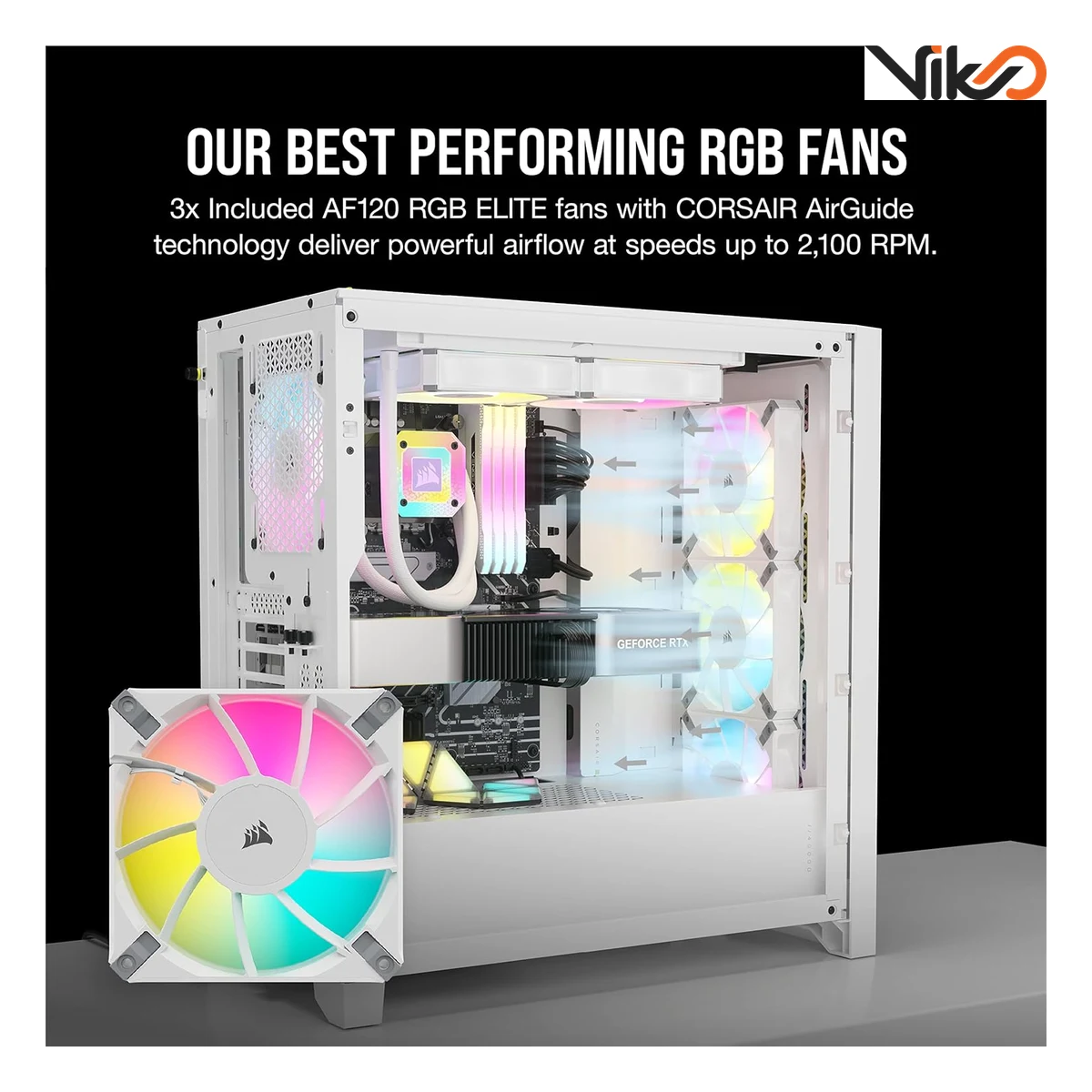کیس کورسیر مدل 4000D RGB AIRFLOW White