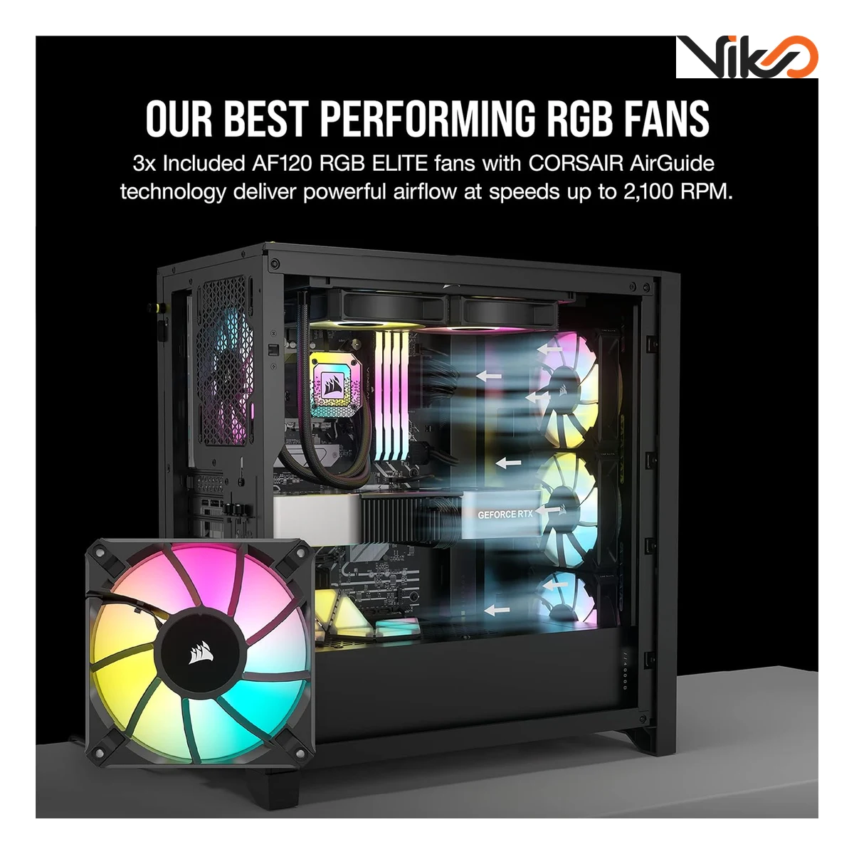 کیس کورسیر مدل 4000D RGB AIRFLOW Black