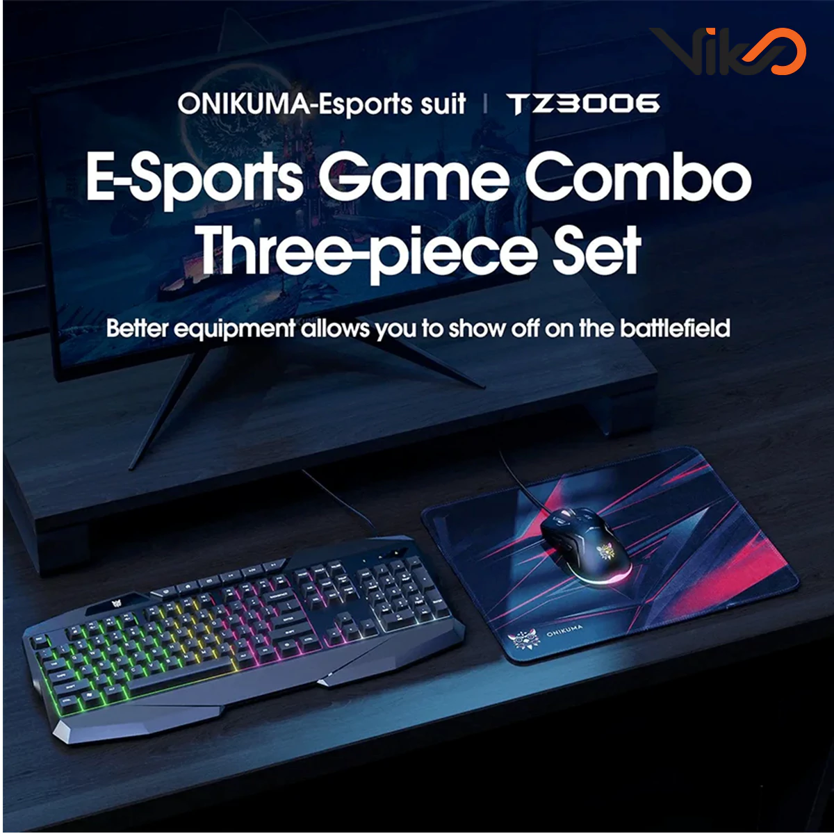 ماوس و کیبورد گیمینگ اونیکوما مدل TZ3006 به همراه پد ماوس (5)