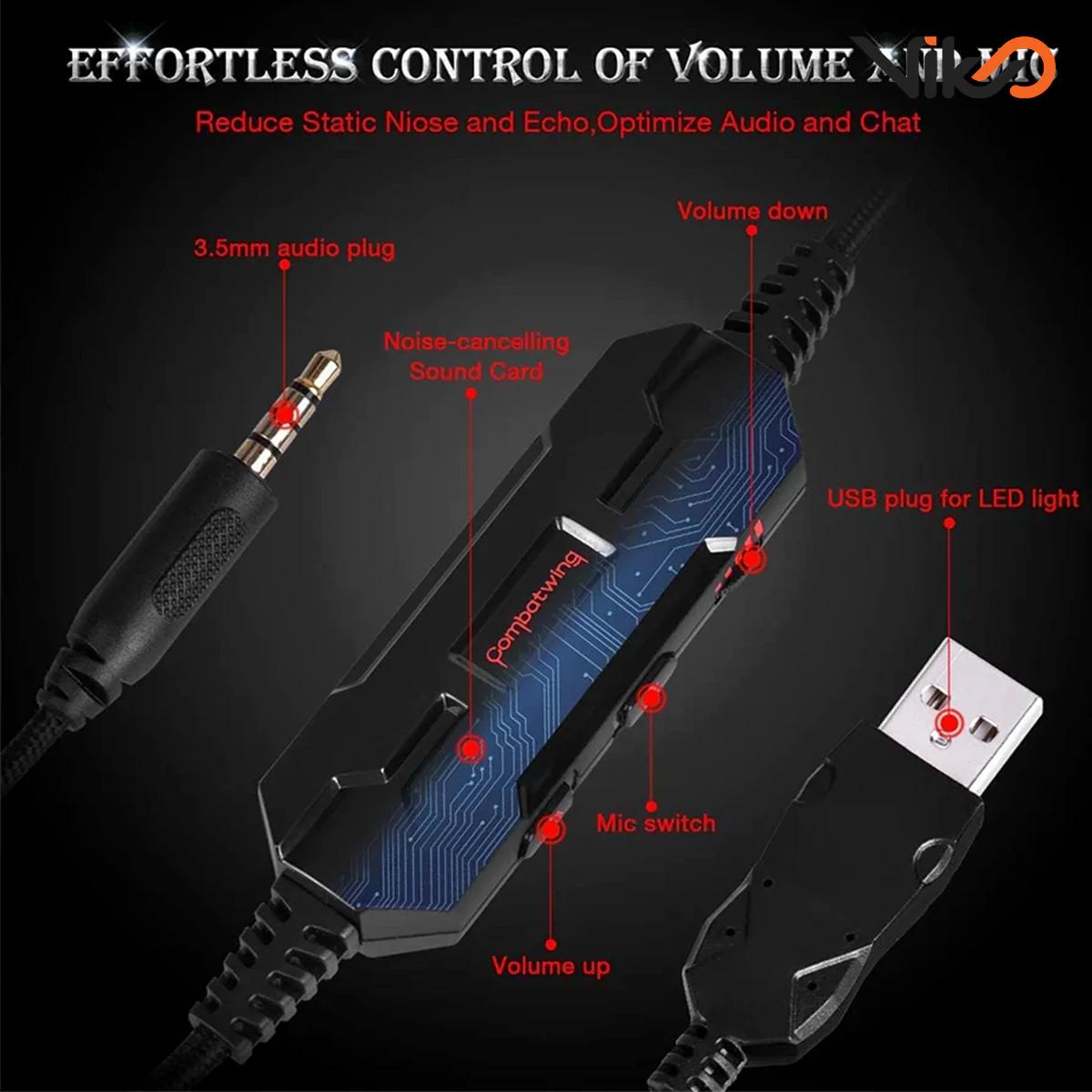 هدست گیمینگ اونیکوما مدل CombatWing M180 (8)