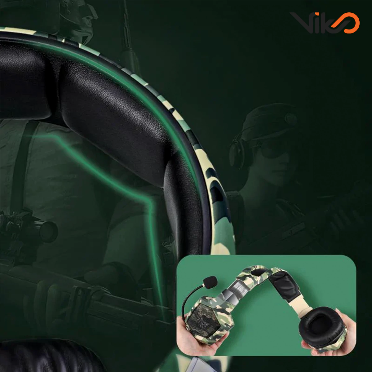 هدست گیمینگ اونیکوما مدل K8 Camouflage (5)