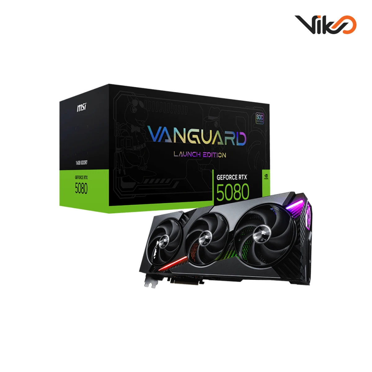 کارت گرافیک ام اس آی مدل GeForce RTX 5080 16G VANGUARD SOC LAUNCH EDITION
