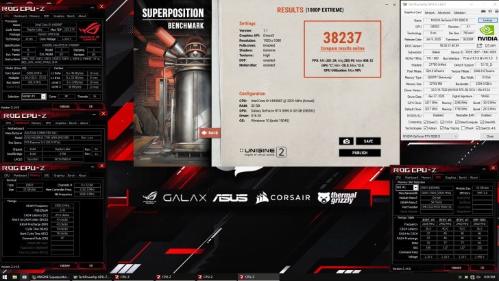 رکوردشکنی GALAX RTX 5090 D با فرکانس 3650 مگاهرتز و سرعت حافظه 36 گیگابیت بر ثانیه!