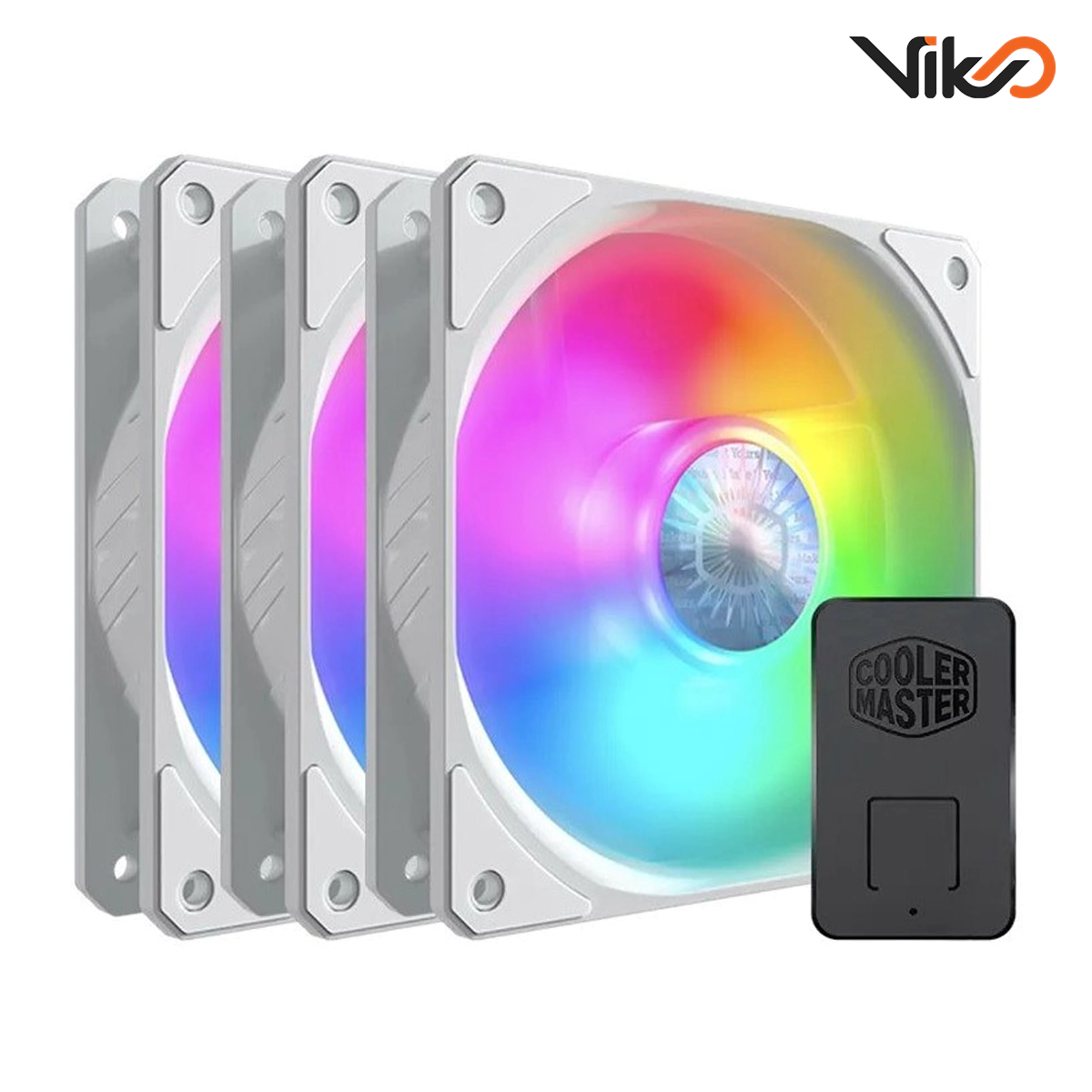 فن کیس کولرمستر مدل SickleFlow 120 ARGB White بسته سه عددی