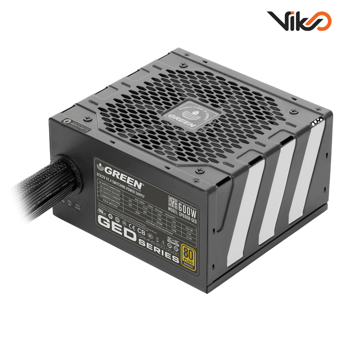 منبع تغذیه کامپیوتر گرین مدل GP600A-GED (2)