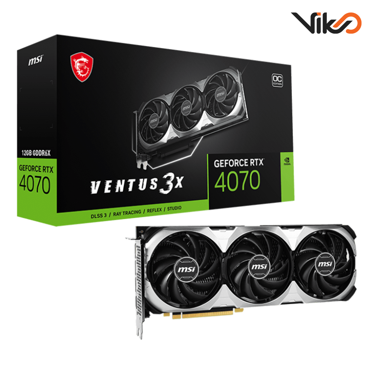 کارت گرافیک ام اس آی مدل GeForce RTX 4070 VENTUS 3X 12G OC