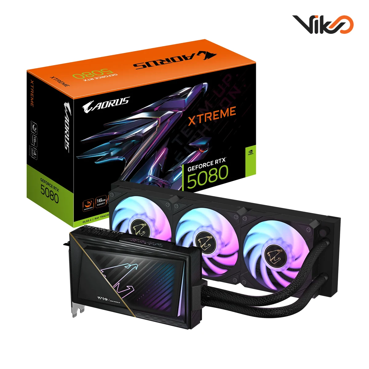 کارت گرافیک گیگابایت مدل AORUS GeForce RTX 5080 XTREME WATERFORCE 16G