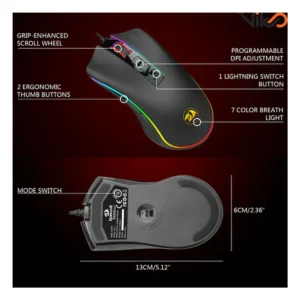 موس گیمینگ ردراگون COBRA FPS M711-FPS