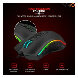 موس گیمینگ ردراگون COBRA FPS M711-FPS
