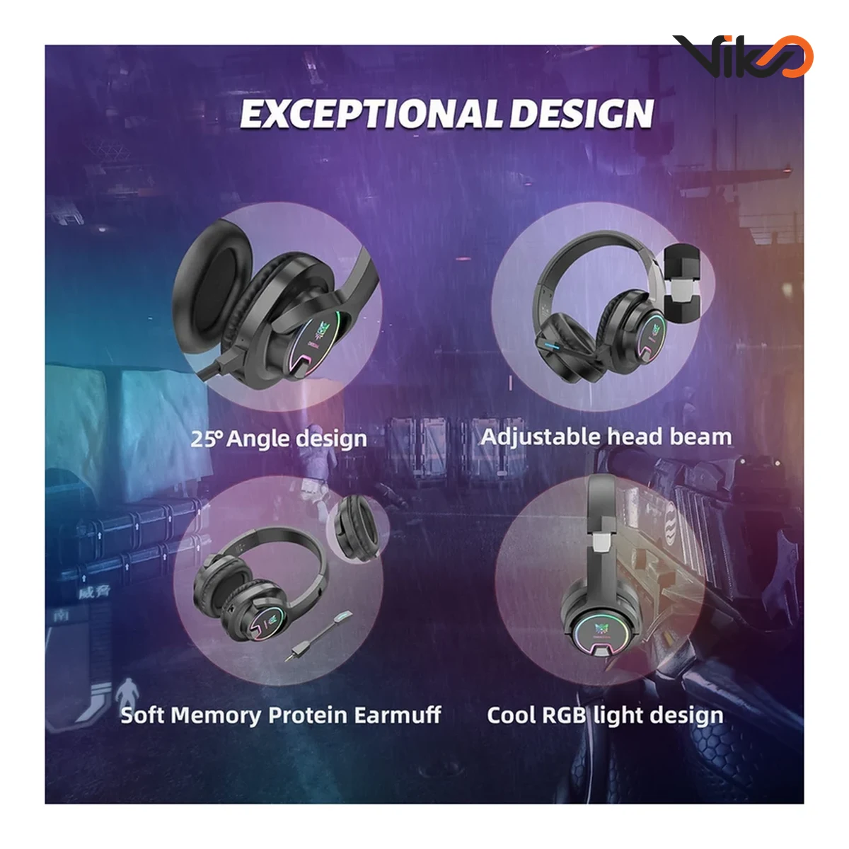 هدفون بی سیم گیمینگ اونیکوما مدل B3