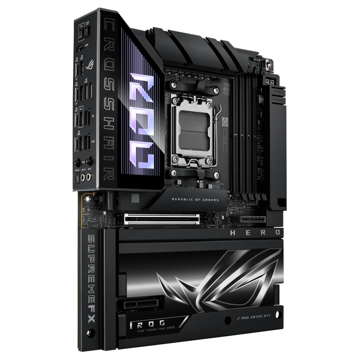 ASUS با مادربرد ROG Crosshair X870E HERO BTF امکانات BTF را ارائه می‌دهد
