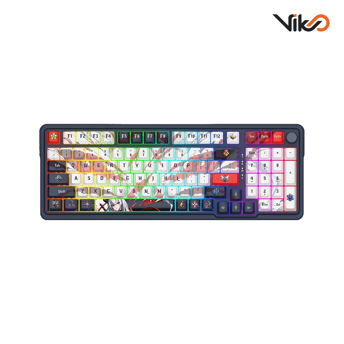 کیبورد بی سیم گیمینگ ردراگون EISA K686 AK PRO RGB