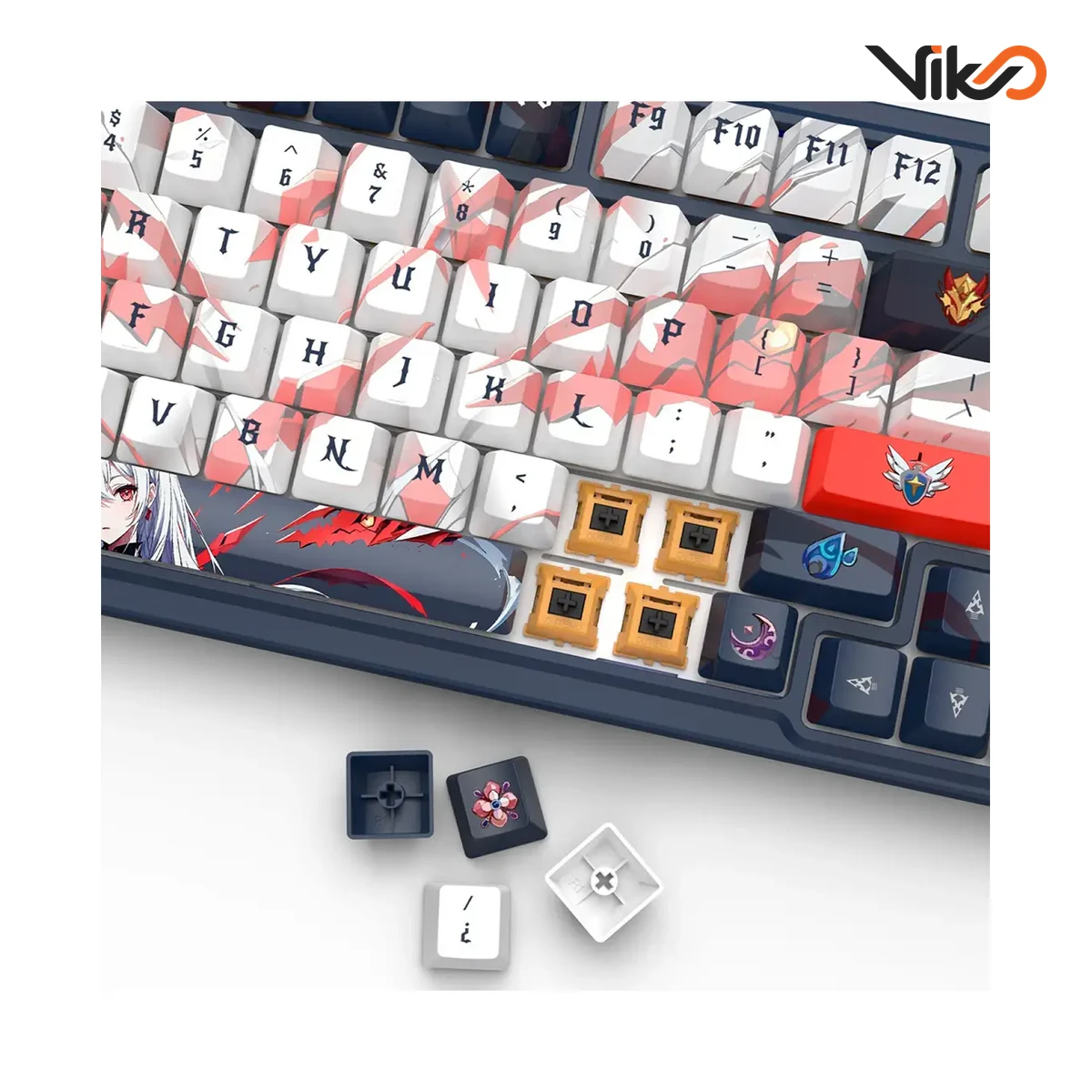 کیبورد بی سیم گیمینگ ردراگون EISA K686 AK PRO RGB