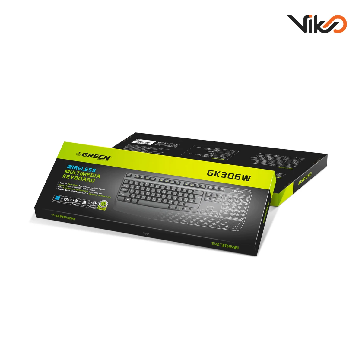 کیبورد بی سیم گرین مدل GK306W