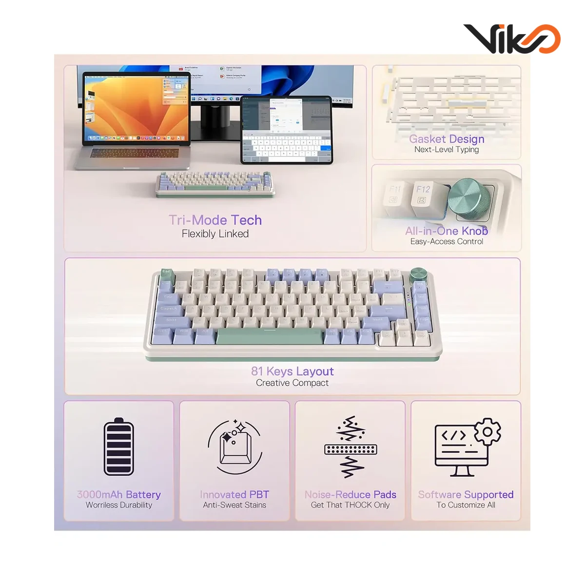 کیبورد بی سیم گیمینگ ردراگون مدل Geb K673 CPG PRO