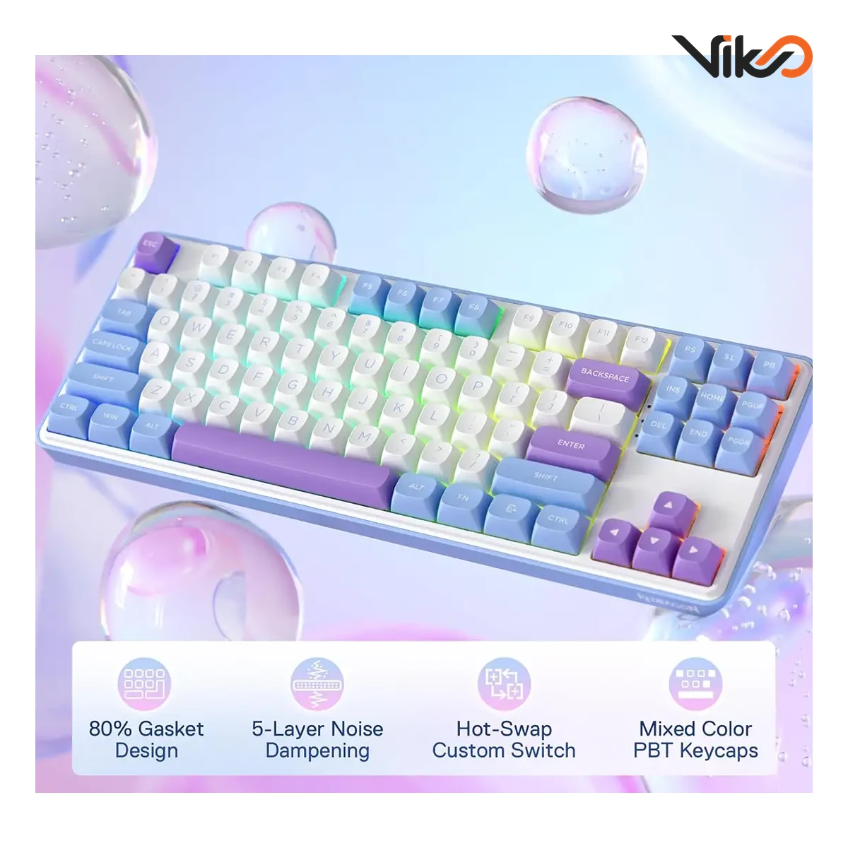 کیبورد بی سیم گیمینگ ردراگون K707WBP PRO RGB