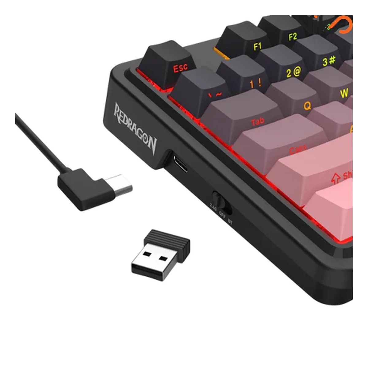 کیبورد بی سیم گیمینگ ردراگون مدل K728SP Antonium PRO RGB