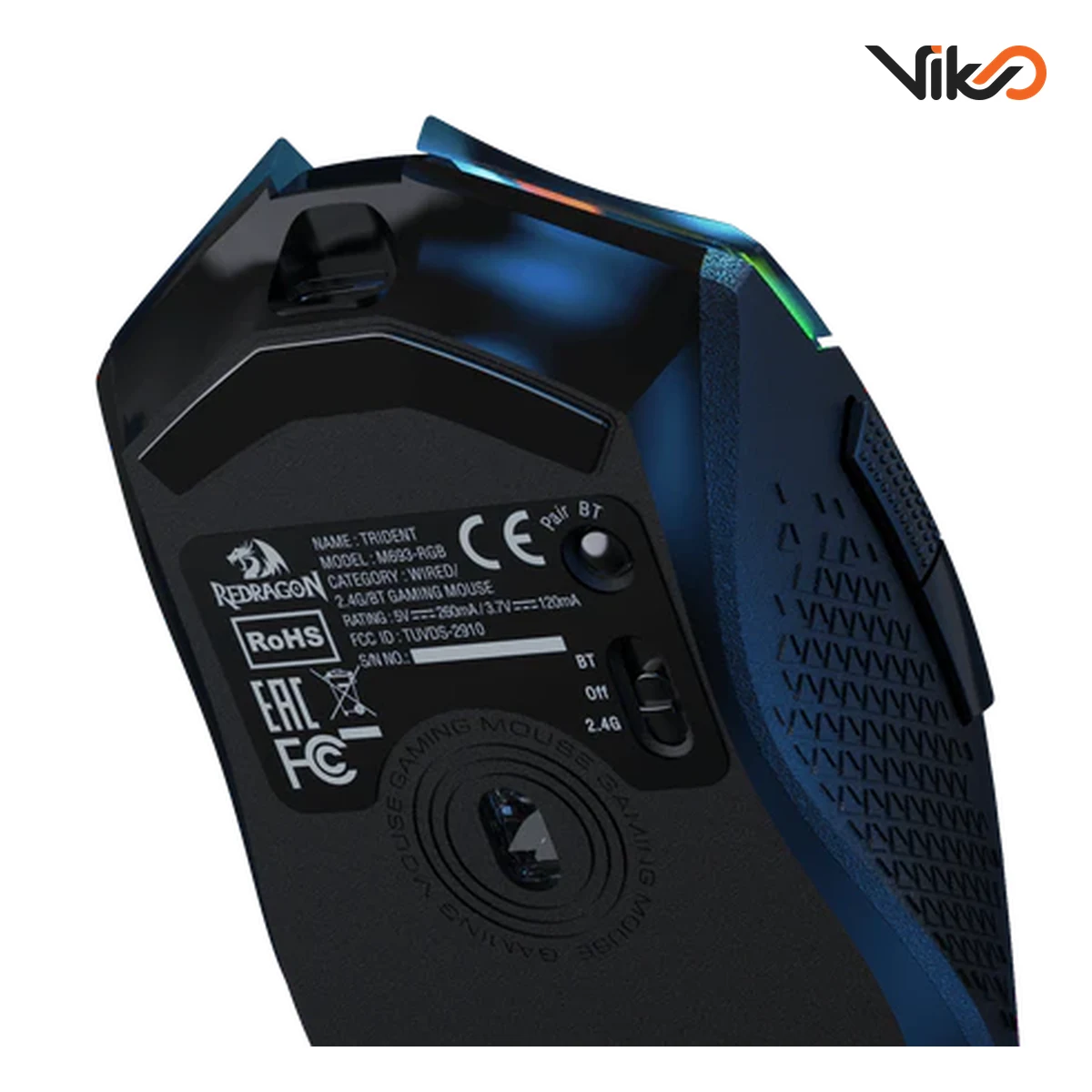ماوس بی سیم گیمینگ ردراگون مدل Trident Pro M693 RGB