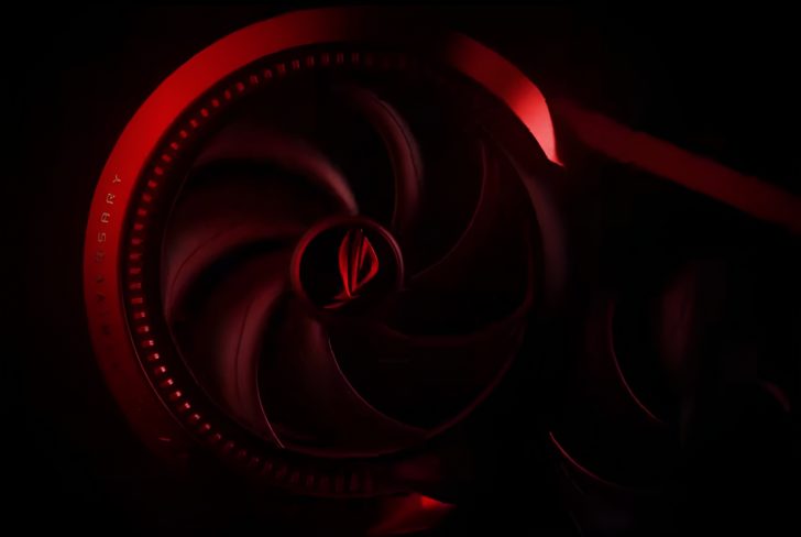 ایسوس، کارت گرافیک ROG RTX 5090 Matrix را معرفی می‌کند؛ دارای قاب دایره‌ای در انتها با نورپردازی RGB با طراحی Infinity Mirror