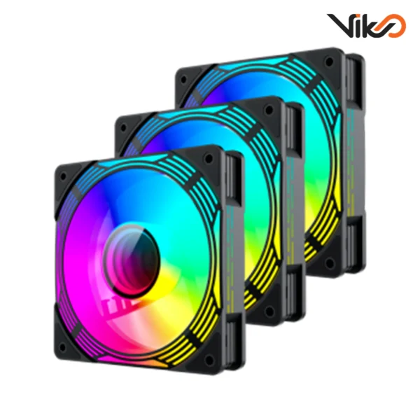 فن کیس گیم مکس مدل KF300R بسته سه عددی (1)