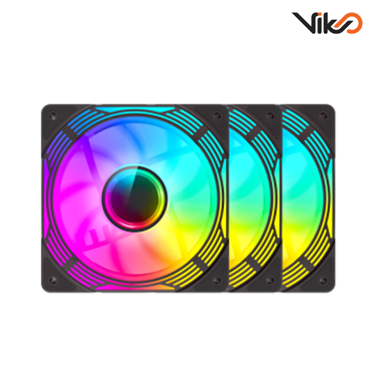 فن کیس گیم مکس مدل KF300R بسته سه عددی (2)