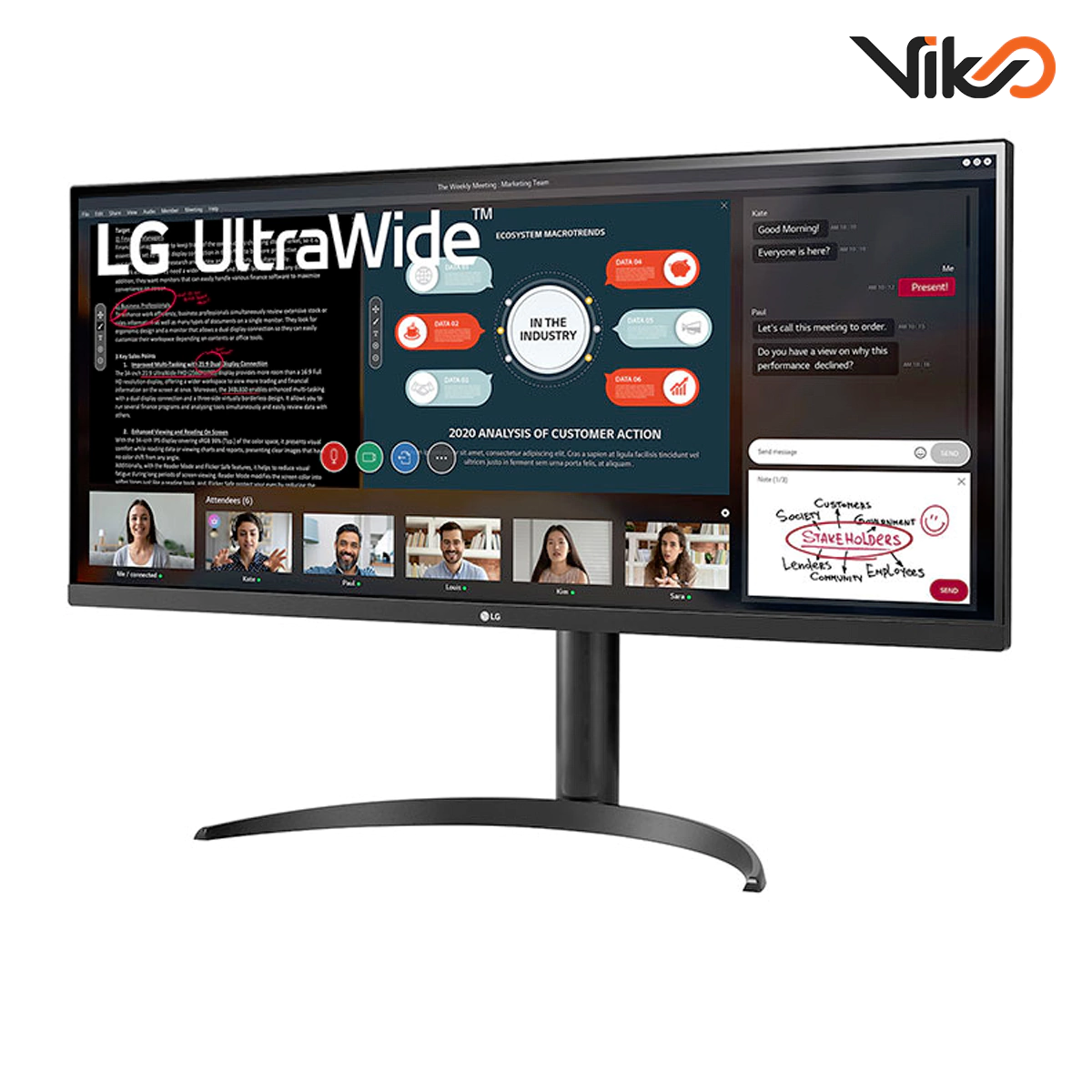 مانیتور 34 اینچ ال جی مدل 34WP550-B (2)