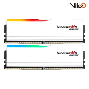 رم کامپیوتر DDR5 دو کاناله 6400 مگاهرتز CL32 جی اسکیل مدل Ripjaws M5 Neo RGB White ظرفیت 32 گیگابایت