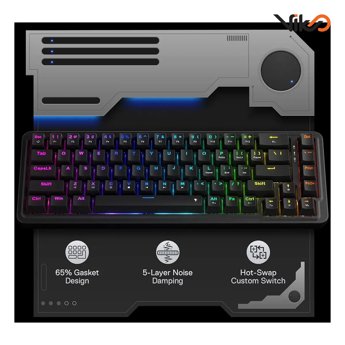 کیبورد گیمینگ ردراگون مدل NOVA K709 RGB