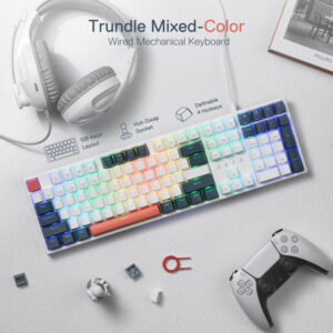 کیبورد گیمینگ ردراگون مدل TRUNDLE K668WBO RGB