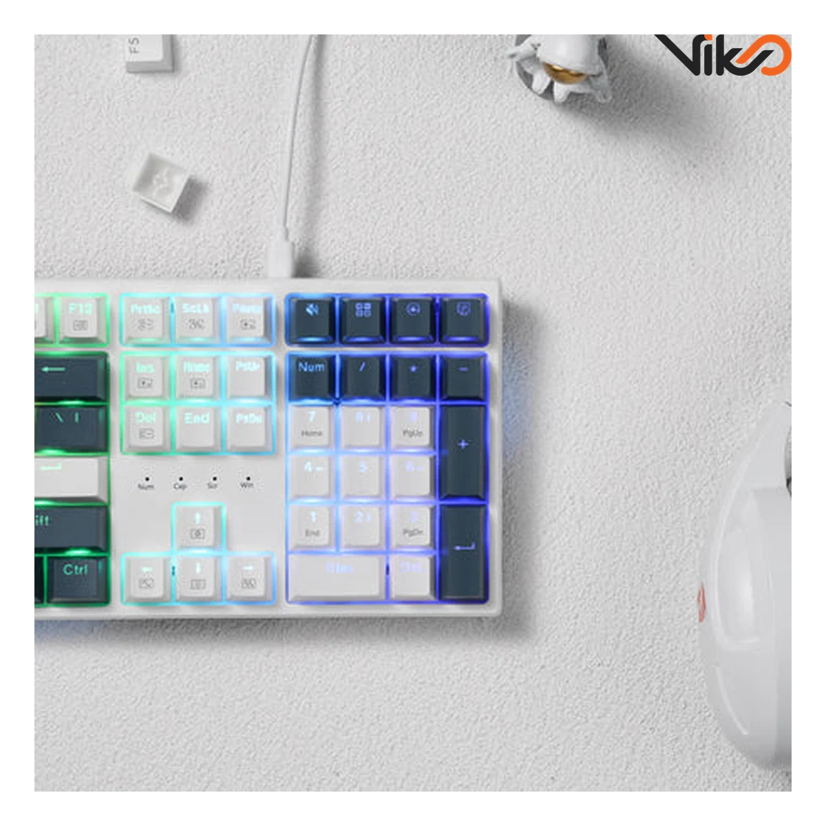 کیبورد گیمینگ ردراگون مدل TRUNDLE K668WBO RGB