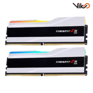 رم کامپیوتر DDR5 دو کاناله 6400 مگاهرتز CL32 جی اسکیل مدل Trident Z5 RGB White ظرفیت 32 گیگابایت