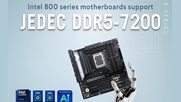 مادربردهای سری 800 ایسوس از پردازنده‌های Core Ultra 200S با حافظه 7200 MT/s پشتیبانی می‌کنند