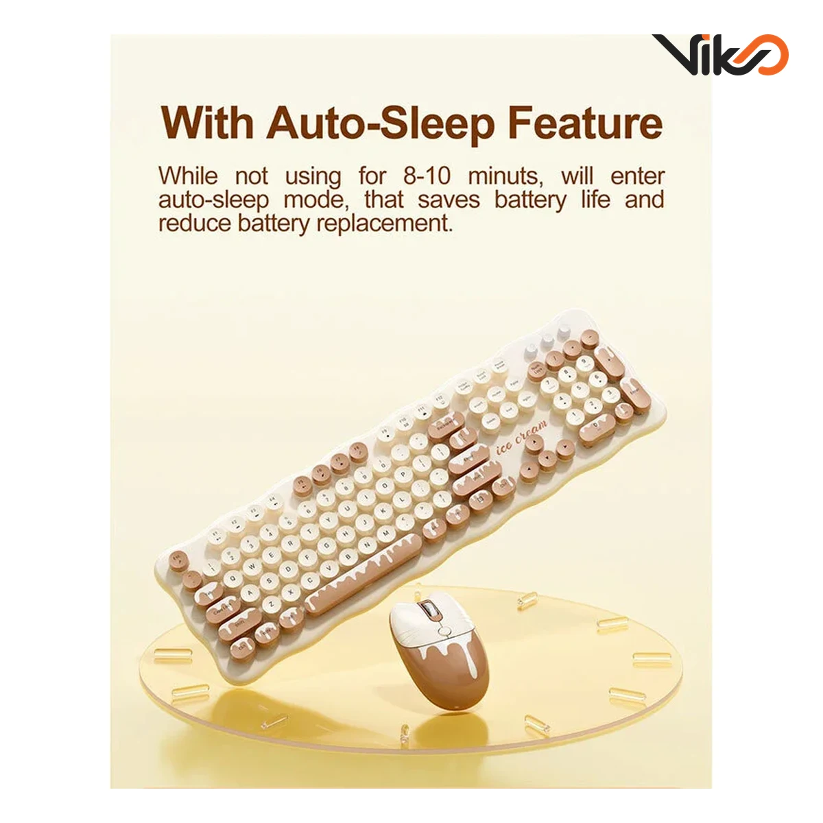 کیبورد و ماوس بی سیم مافی مدل Ice cream