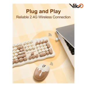 کیبورد و ماوس بی سیم مافی مدل Ice cream