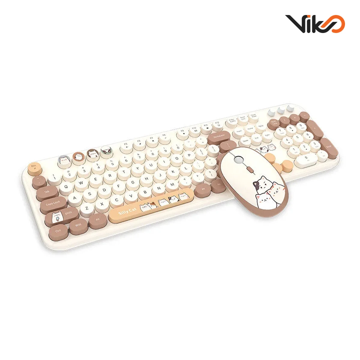 کیبورد و ماوس بی سیم مافی مدل Silly Cat