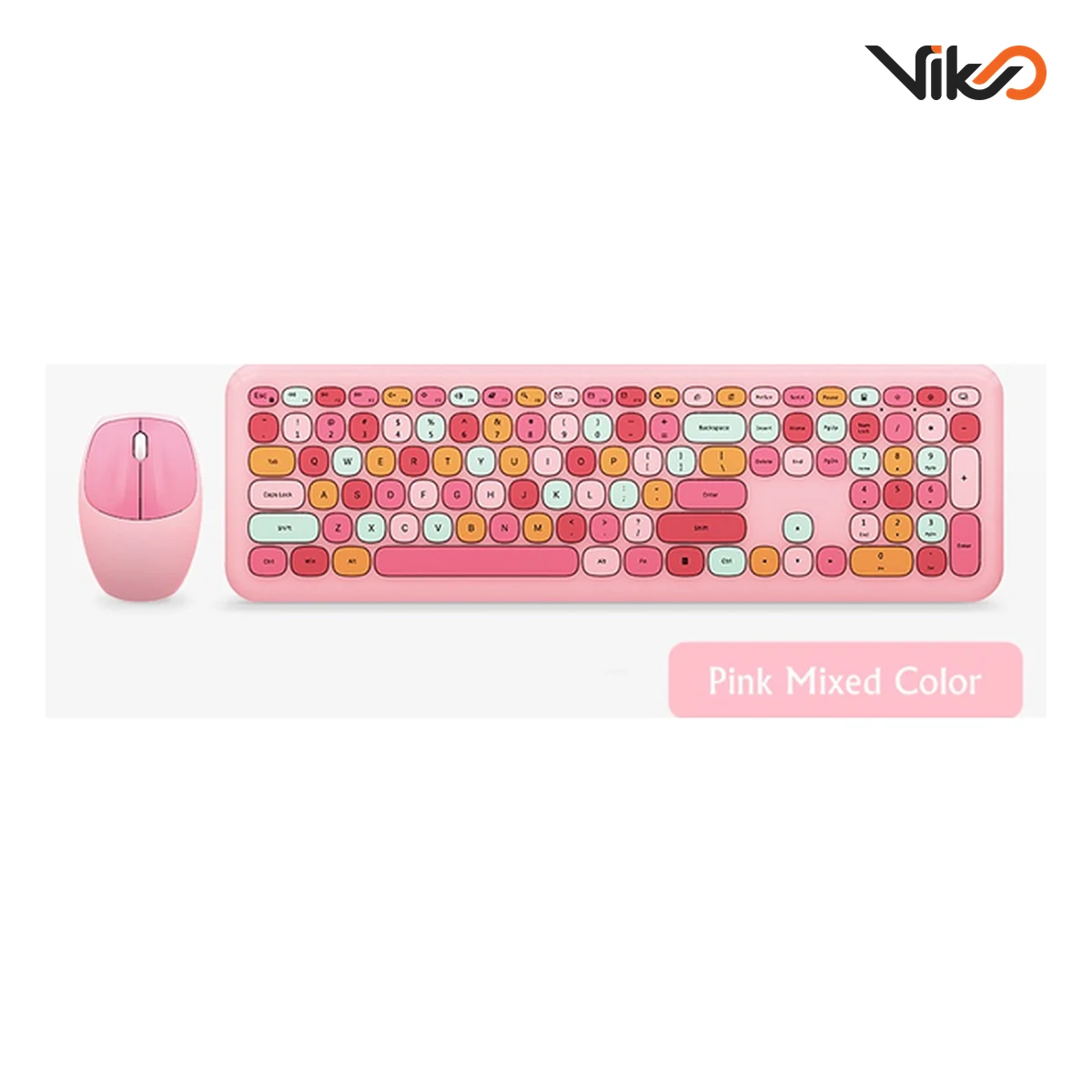 کیبورد و ماوس بی سیم مافی مدل 666 Colorful