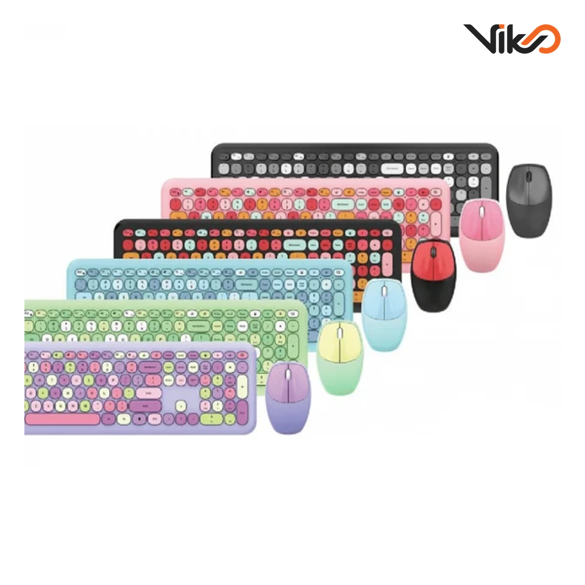 کیبورد و ماوس بی سیم مافی مدل 666 Colorful