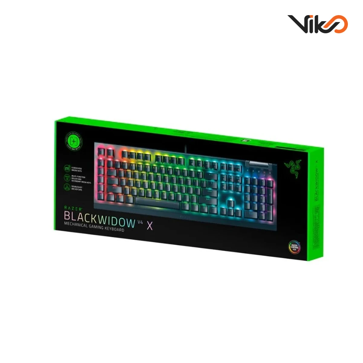 کیبورد ریزر مدل BlackWidow V4 Green Switch